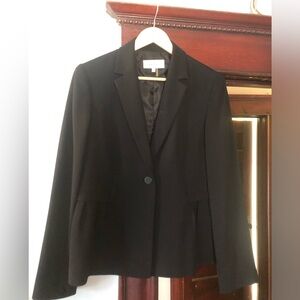 Calvin Klein pleated back Classic Black Women's Blazer